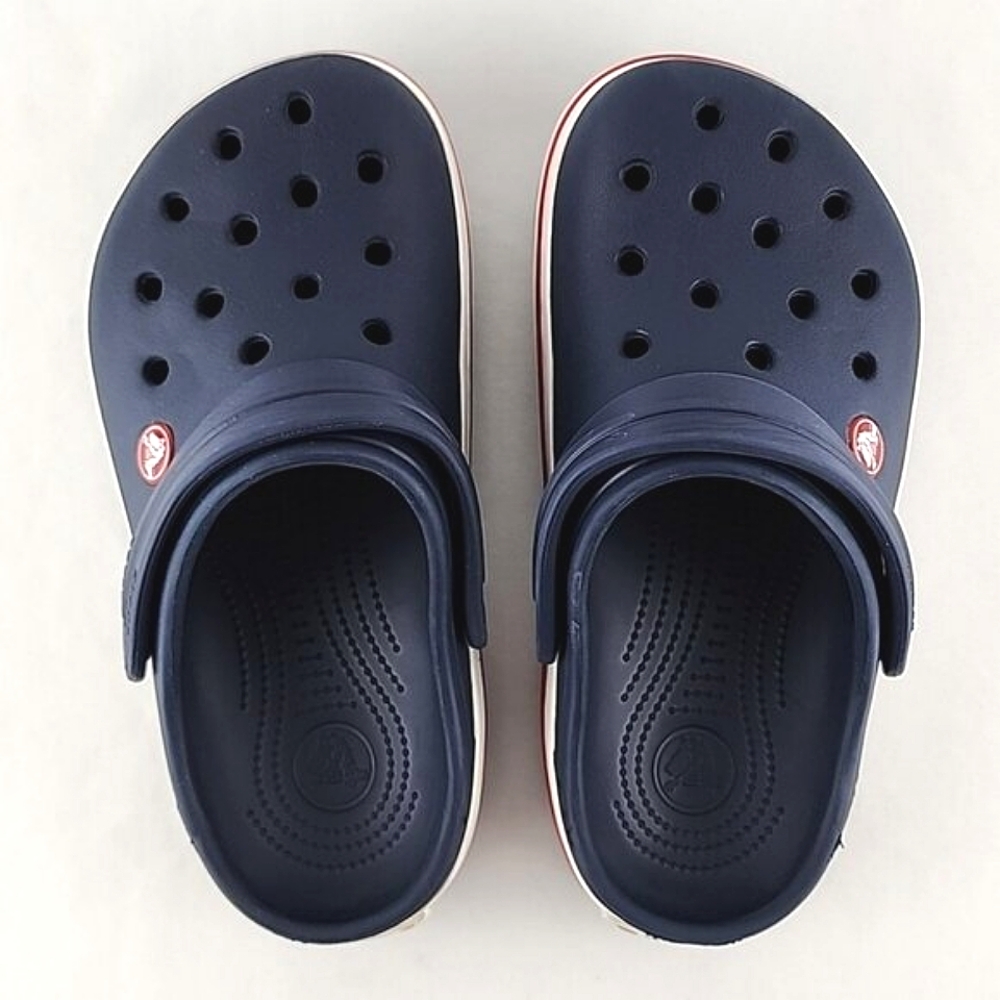 CROCS Unisex Juniors Clog Navy Sports Sandals Dark Blue Red Size 3 - Picture 6 of 16